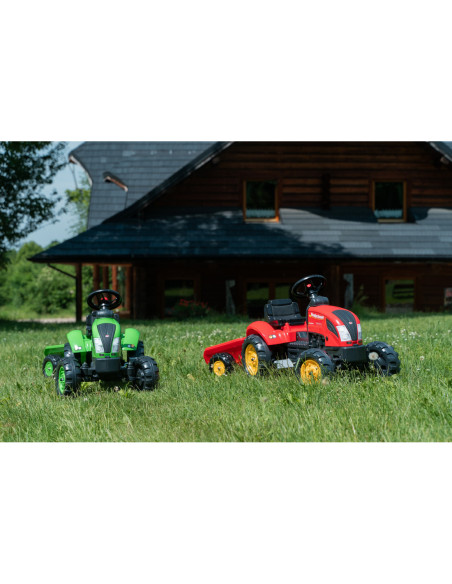 FALK Country Farmer Traktorek na Pedały z Przyczepką Zielony 2-5 lat