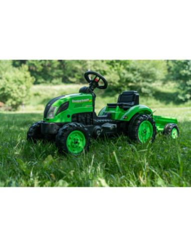 FALK Country Farmer Traktorek na Pedały z Przyczepką Zielony 2-5 lat