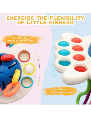 WOOPIE BABY Zabawka Sensoryczna Montessori Gryzak Wielofunkcyjny 0+