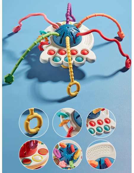 WOOPIE BABY Zabawka Sensoryczna Montessori Gryzak Wielofunkcyjny 0+