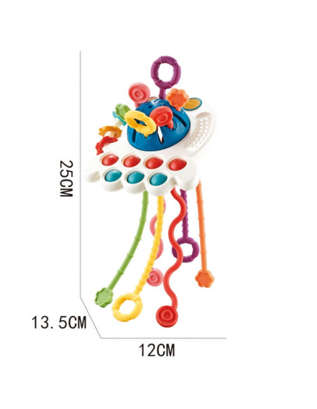 WOOPIE BABY Zabawka Sensoryczna Montessori Gryzak Wielofunkcyjny 0+
