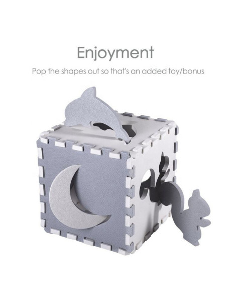 Woopie Baby Mata Piankowa Kontrastowa ze Zwierzętami Puzzle Kojec