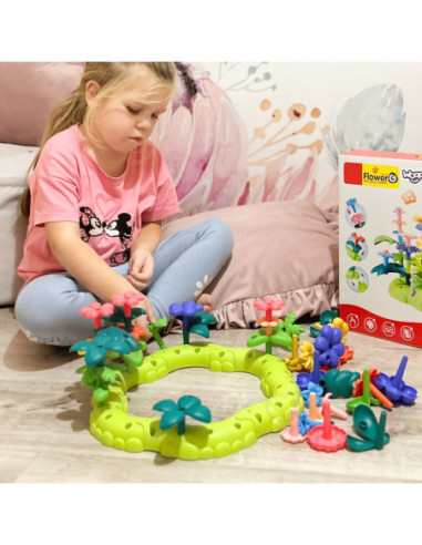 WOOPIE Magiczny Ogródek Montessori Klocki Konstrukcyjne XXL 93 el.