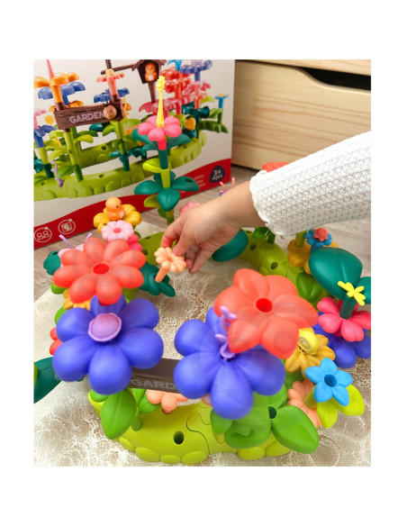 WOOPIE Magiczny Ogródek Montessori Klocki Konstrukcyjne XXL 93 el.