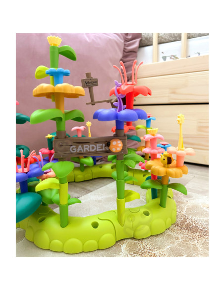 WOOPIE Magiczny Ogródek Montessori Klocki Konstrukcyjne XXL 93 el.