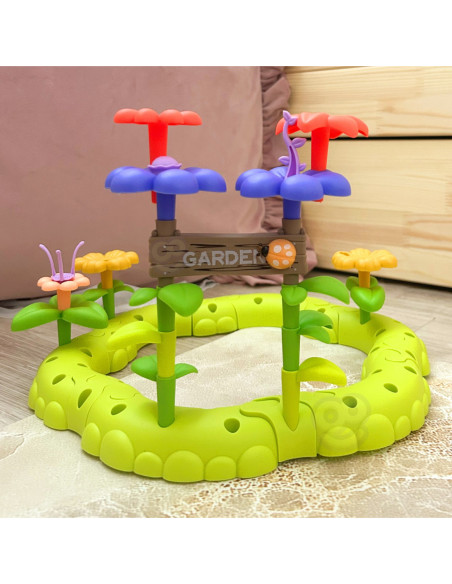 WOOPIE Magiczny Ogródek Montessori Klocki Konstrukcyjne XXL 93 el.