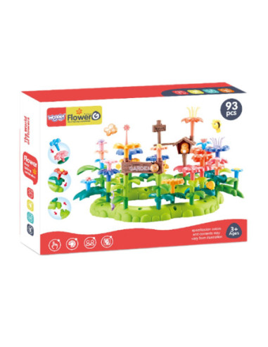 WOOPIE Magiczny Ogródek Montessori Klocki Konstrukcyjne XXL 93 el.