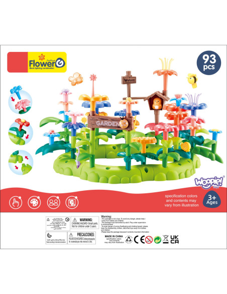 WOOPIE Magiczny Ogródek Montessori Klocki Konstrukcyjne XXL 93 el.