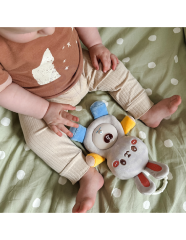 WOOPIE BABY Interaktywny Pluszak Przytulanka dla Niemowląt Światło Dźwięk Króliczek Usypiacz Różowy