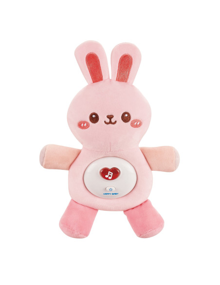 WOOPIE BABY Interaktywny Pluszak Przytulanka dla Niemowląt Światło Dźwięk Króliczek Usypiacz Różowy