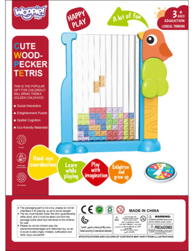 WOOPIE Gra Edukacyjna Tetris Kolorowe Klocki