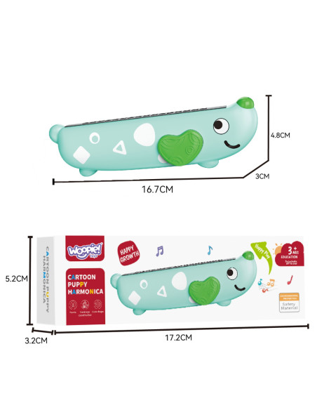 WOOPIE Kolorowa Harmonijka Ustna dla Dzieci Piesek