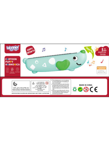 WOOPIE Kolorowa Harmonijka Ustna dla Dzieci Piesek