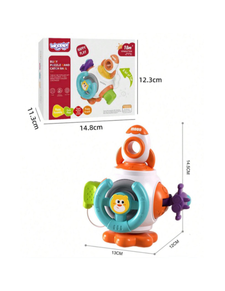 WOOPIE BABY Piłka Kosmiczna Rakieta 6w1 Montessori