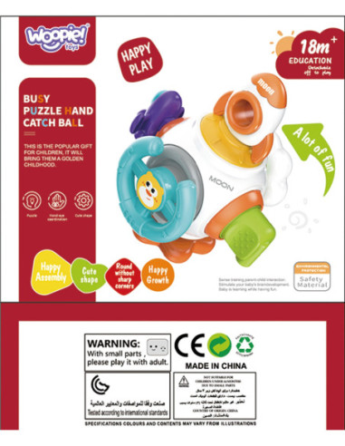 WOOPIE BABY Piłka Kosmiczna Rakieta 6w1 Montessori