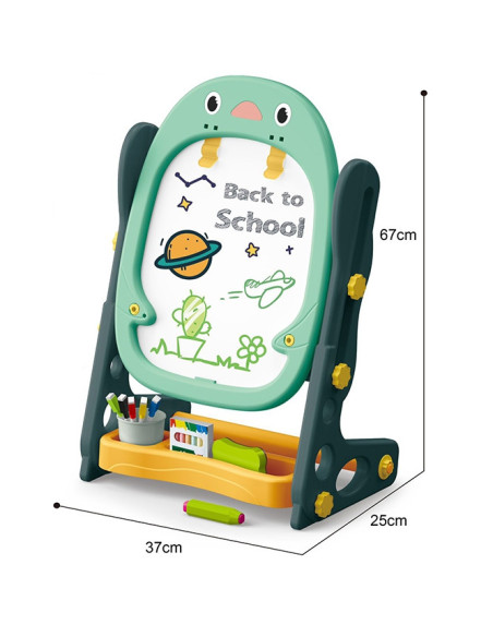 WOOPIE Tablica Dwustronna Magnetyczna Kreślarska Pingwinek 57 el.