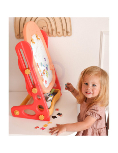 WOOPIE Tablica Dwustronna Magnetyczna Kreślarska Pisklak 57 el.