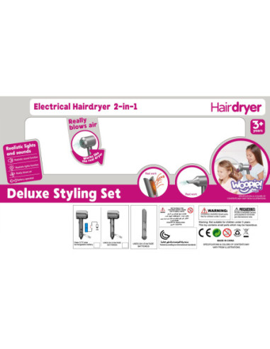 WOOPIE Zestaw Małego Fryzjera Suszarka Prostownica Akcesoria