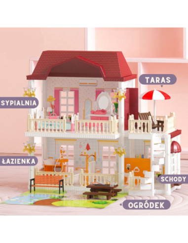 WOOPIE Duży Domek dla Lalek KOALA 183 el.