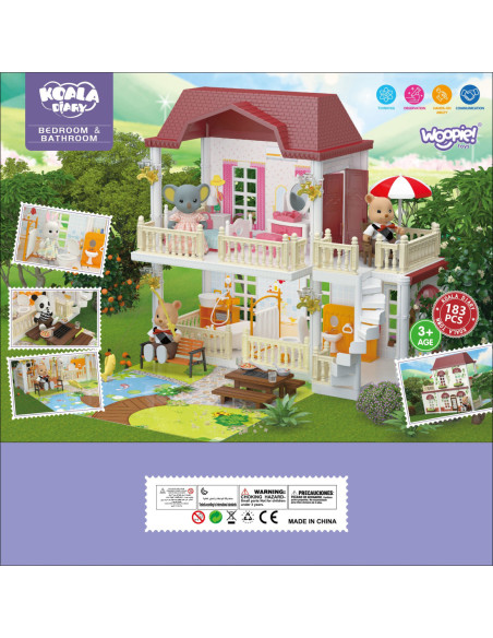 WOOPIE Duży Domek dla Lalek KOALA 183 el.