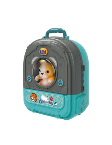 WOOPIE Domek dla Lalek 3w1 Zestaw do Pielęgnacji Pieska w Plecaku