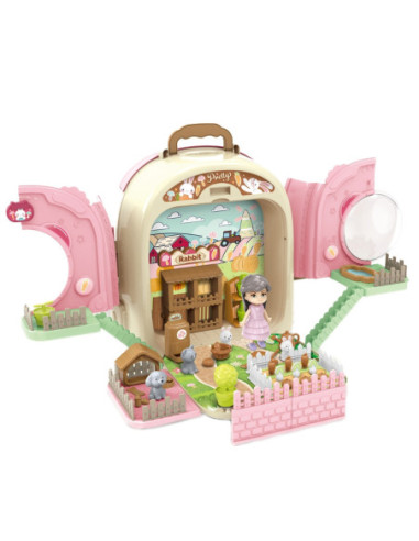 WOOPIE Królik w Plecaku 3w1 Zestaw do Pielęgnacji Króliczka w Plecaku