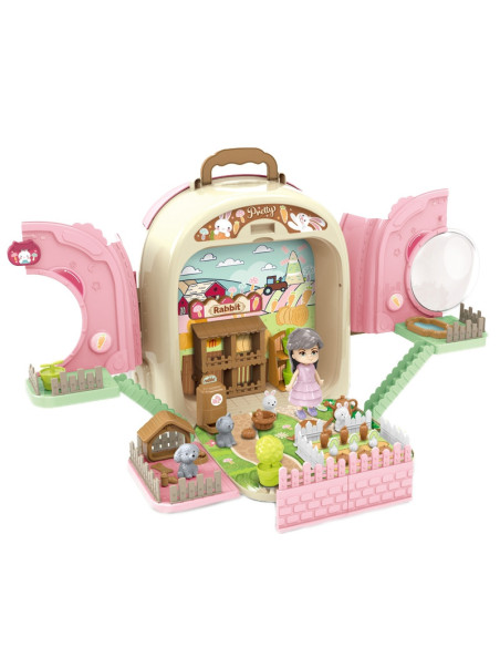 WOOPIE Królik w Plecaku 3w1 Zestaw do Pielęgnacji Króliczka w Plecaku