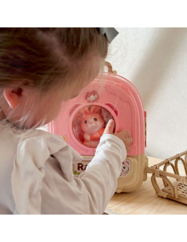 WOOPIE Królik w Plecaku 3w1 Zestaw do Pielęgnacji Króliczka w Plecaku