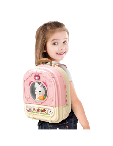 WOOPIE Królik w Plecaku 3w1 Zestaw do Pielęgnacji Króliczka w Plecaku