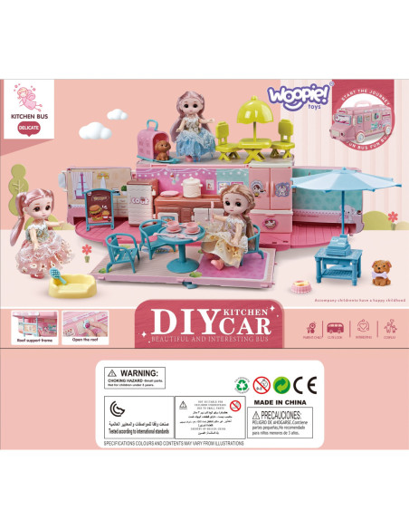 WOOPIE Kamper 2w1 Domek XXL Zestaw dla Lalek