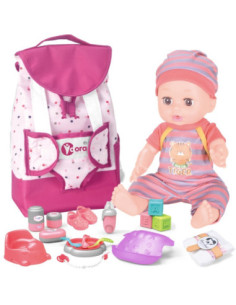 WOOPIE ROYAL Zestaw Opiekunka Lalka Bobas z Akcesoriami 19 el.