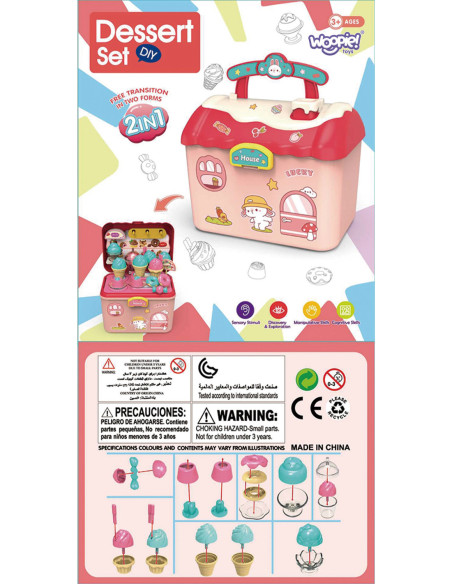 WOOPIE Lodziarnia 2w1 Walizka 16 el.