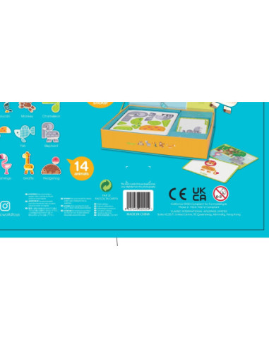 CLASSIC WORLD Układanka Magnetyczna Zwierzęta Tablica Klocki Puzzle Pamięć 60 el.