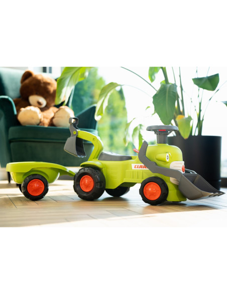 FALK Traktorek Claas Jeździk z Przyczepką Ładowarką i Łyżką