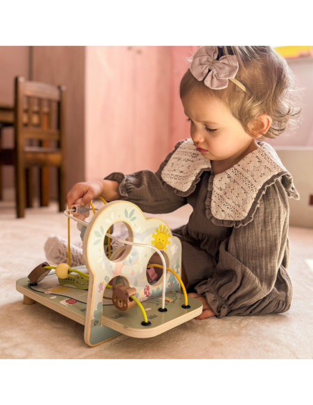 TOOKY TOY Drewniana Pętla Motoryczna Leśny Labirynt