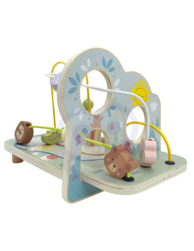 TOOKY TOY Drewniana Pętla Motoryczna Leśny Labirynt