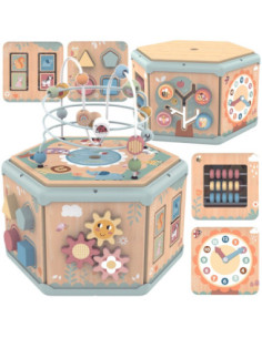 TOOKY TOY Interactive Wooden Montessori Hexagon Opening Box