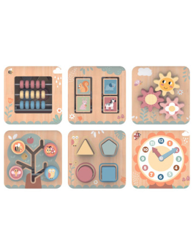 TOOKY TOY Interaktywny Drewniany Sześciokąt Montessori Otwierane Pudełko