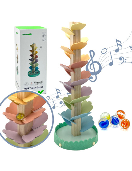 Tooky Toy Drewniana Kolorowa Wieża Wirująca dla Dzieci