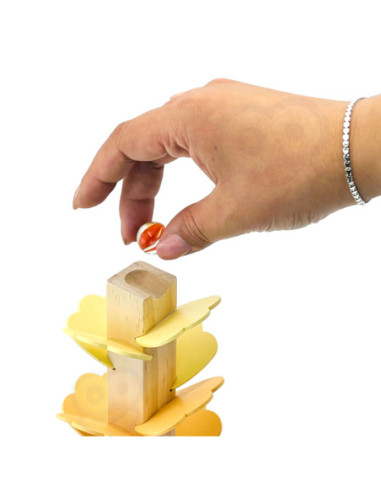 Tooky Toy Drewniana Kolorowa Wieża Wirująca dla Dzieci