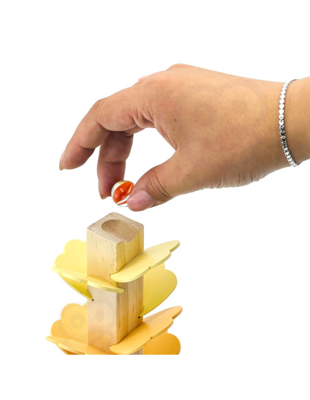 Tooky Toy Drewniana Kolorowa Wieża Wirująca dla Dzieci