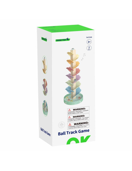 Tooky Toy Drewniana Kolorowa Wieża Wirująca dla Dzieci