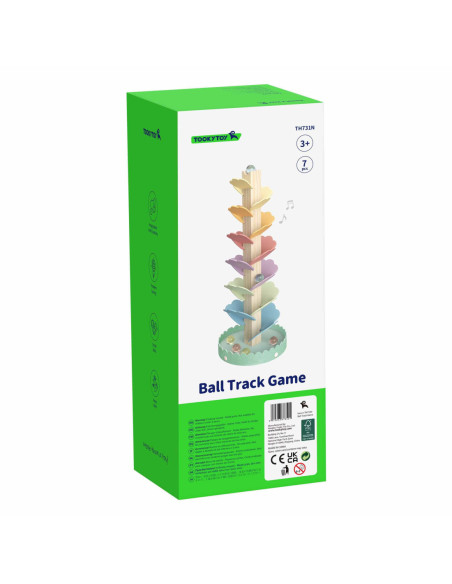 Tooky Toy Drewniana Kolorowa Wieża Wirująca dla Dzieci