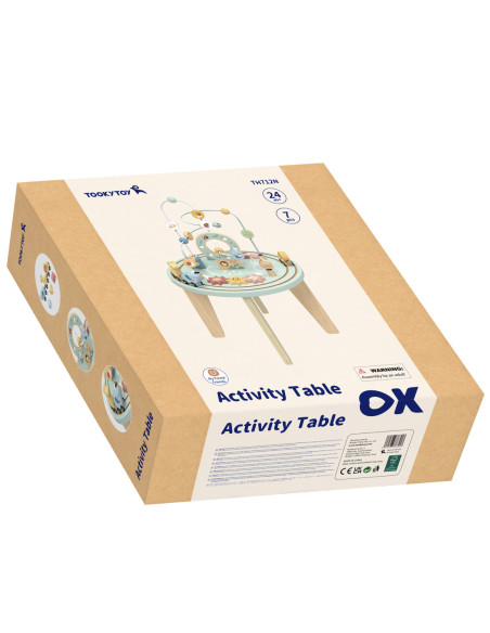 TOOKY TOY Drewniany Stół Aktywności Montessori Pętla Motoryczna