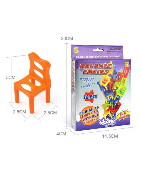 WOOPIE Gra Zręcznościowa BALANSUJĄCE KRZESŁA 3+