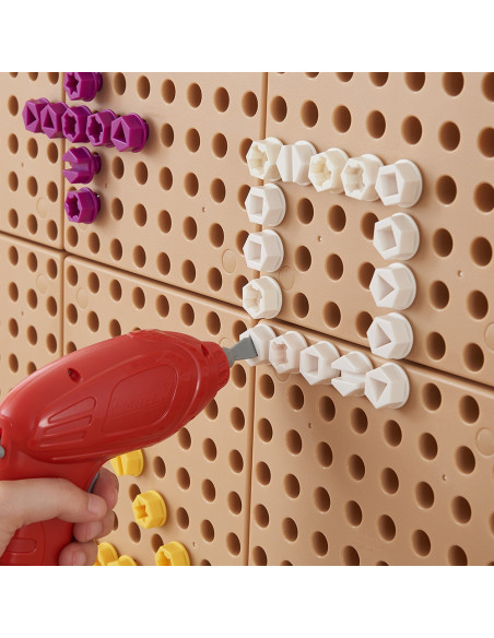 MASTERKIDZ Kolorowe Śrubki 5 Kształtów Do Tablicy Kreatywnej STEM 512 Sztuk Mix Kolorów