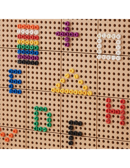 MASTERKIDZ Kolorowe Śrubki 5 Kształtów Do Tablicy Kreatywnej STEM 512 Sztuk Mix Kolorów