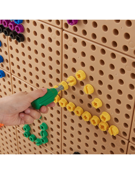 MASTERKIDZ Kolorowe Śrubki 5 Kształtów Do Tablicy Kreatywnej STEM 512 Sztuk Mix Kolorów