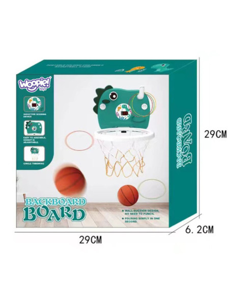 WOOPIE Zestaw Koszykówka Przenośna 2w1 Gra Zręcznościowa Ringo