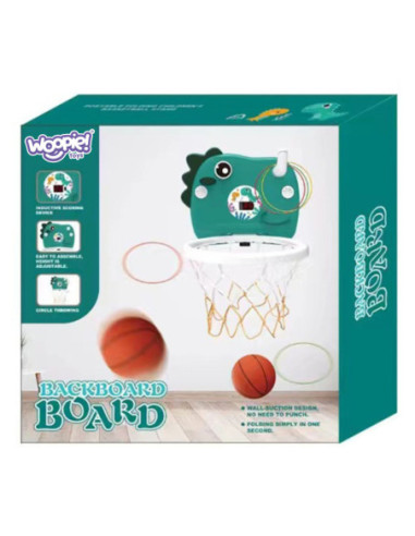 WOOPIE Zestaw Koszykówka Przenośna 2w1 Gra Zręcznościowa Ringo